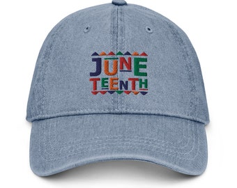 Juneteenth Hat / 1865 / 1865 Hat / Unisex Hat / Juneteenth 1865 / Juneteenth / Free-ish / 1865 Juneteenth / Celebrate Juneteenth  /Denim Hat
