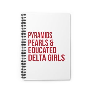 Delta Sigma Theta / Spiraal Notebook / Piramides / Delta Sigma Theta Gift / 1913 Notebook / Delta Divas / Crimson en Cream / Zwart Grieks