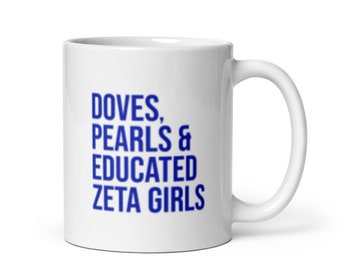 Zeta Phi Beta Scented Candle / Doves / Pearls / Educated Zeta Girls / Zetas / Finer Womanhood / Zeta Phi Beta Gift / ZPhiB/ Finer Women