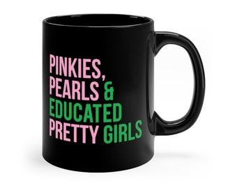 AKA Taza Negra / Pinkies / Perlas / Chicas Bonitas Educadas / Taza de Café / AKA Taza / Taza de Café Negro / Taza de Té / Alpha Kappa Alpha / AKA Regalo