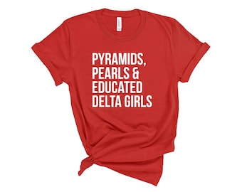 Delta Sigma Theta T-Shirt / Educated Deltas / Delta Girls / Delta Divas / Delta Sigma Theta / Crimson & Cream / White and Crimson / 1913