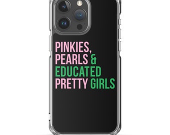AKA iPhone Case / Black iPhone Case / Pretty Girls / AKA Phone Cover / Pink and Green / Alpha Kappa Alpha / Aka Graduation / Aka Grad