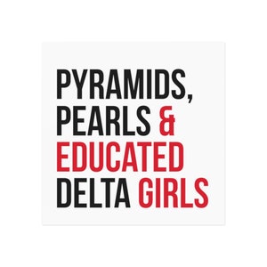 Delta-Sigma-Theta Magnet / Gebildete Deltas / Delta-Mädchen / Delta-Diva / Delta-Sigma-Theta / Crimson & Cream / 1913