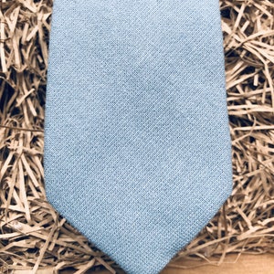 The Barberton Necktie : Dusky Blue Necktie, Mens Necktie, Duck Egg Blue Tie,  Linen Tie, Wedding Ties, Ties for Men, Wedding Ties -  UK