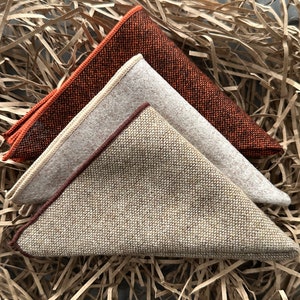 The Maple, Willow and Dill: Pocket Square Set,  Hanky, Men’s handkerchiefs