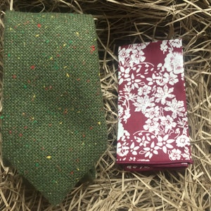 The Moss and Amaryllis: Olive green Necktie, Wool Ties, Green Bow Tie, Wedding Ties, Tweed Ties, Ties For Men