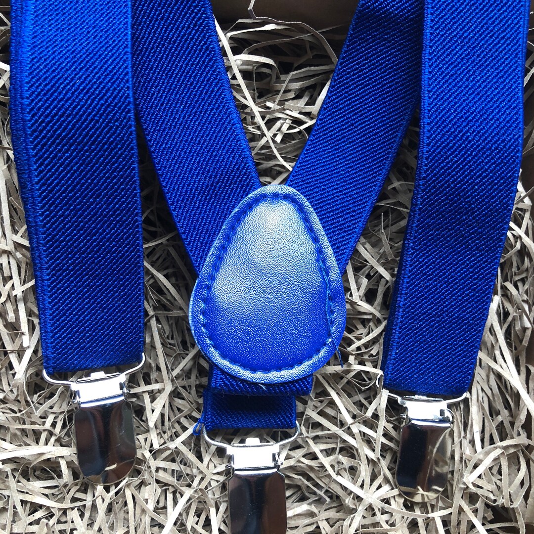 Men's Royal Blue Braces Men's Suspenders Braces for Etsy