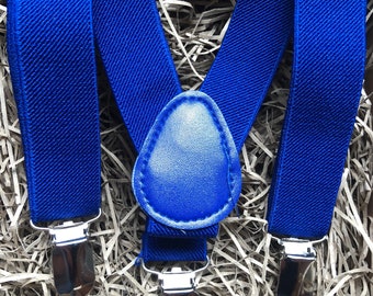 Men's Royal Blue Braces, Men's Suspenders, Braces For Men, Suspenders For men, Wedding Braces, Wedding Suspenders, Groomsmen Suspenders