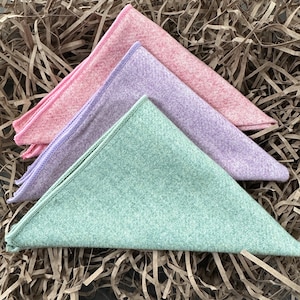 El conjunto Pastel Pocket Square, pañuelos para hombres, regalos únicos para padrinos de boda, regalos para hombres, regalos de San Valentín para hombres, atuendo de boda para hombres