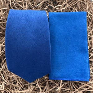 The Cornflower | Royal Blue Tie Set | Slim Width  | Royal Blue Wedding Tie | Groomsmen Gifts for Wedding Day | Tie for The Races