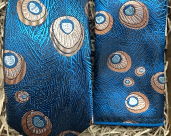 The Peacock: Men's Ties, Peacock Feather Tie, Peacock Blue Tie, Ties For Men, Men's Gifts, Fathers Day Gift, Animal Print Tie