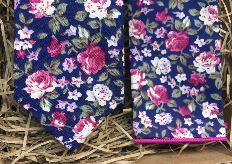 Groomsmen Gifts Floral Ties Wedding Ties Floral Pocket Square The Blue Rose: Blue Floral Necktie Mens GIfts