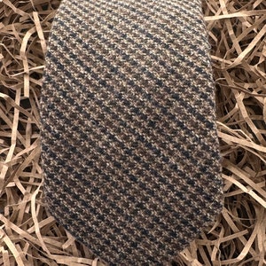 The Sycamore Necktie: Wool Tie and Pocket Square Set | Wedding Tie, Checked Tie