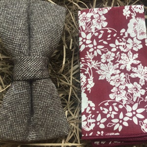 The Almond and Amaryllis: Brown Wool Bow Tie | Bow Ties for Men | Wedding Bow Ties | Mens Gifts | Tweed Bow Ties |Unique Groomsman Gifts