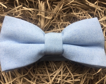 La pervinca: Baby Blue Papillon pre-legato, Papillon pastello, Mens Bow cravatte, cravatte di nozze