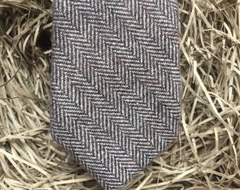 The Mangrove Necktie: Brown Check Necktie, Mens Tie Sets, Mens Gifts, Wedding Bow Tie