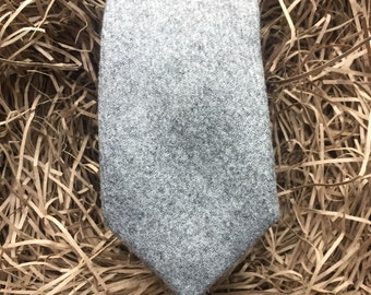 The  Birch: Necktie, Grey Tie, Ties For Men, Grey Wool Tie, Wool Ties, Wedding Ties, Tweed Ties, Men's Christmas Gift