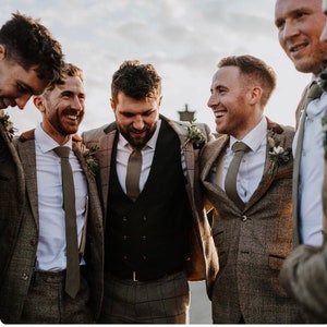 Sage green mens cotton tie for weddings.