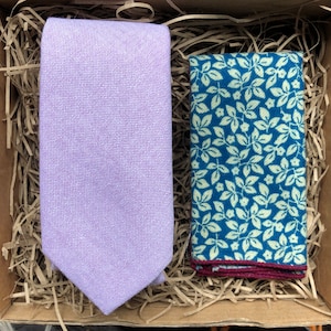 The Clover and Bluestem: Lavender Floral Necktie, Purple Ties For Men, Wedding Ties, Mens Neckties, Groomsmen Gifts, Pastel Necktie