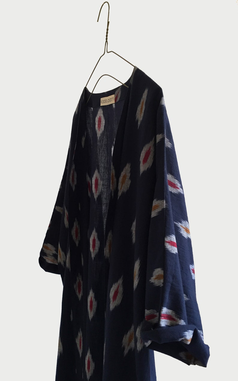 Dark Blue Ikkat OverShirt