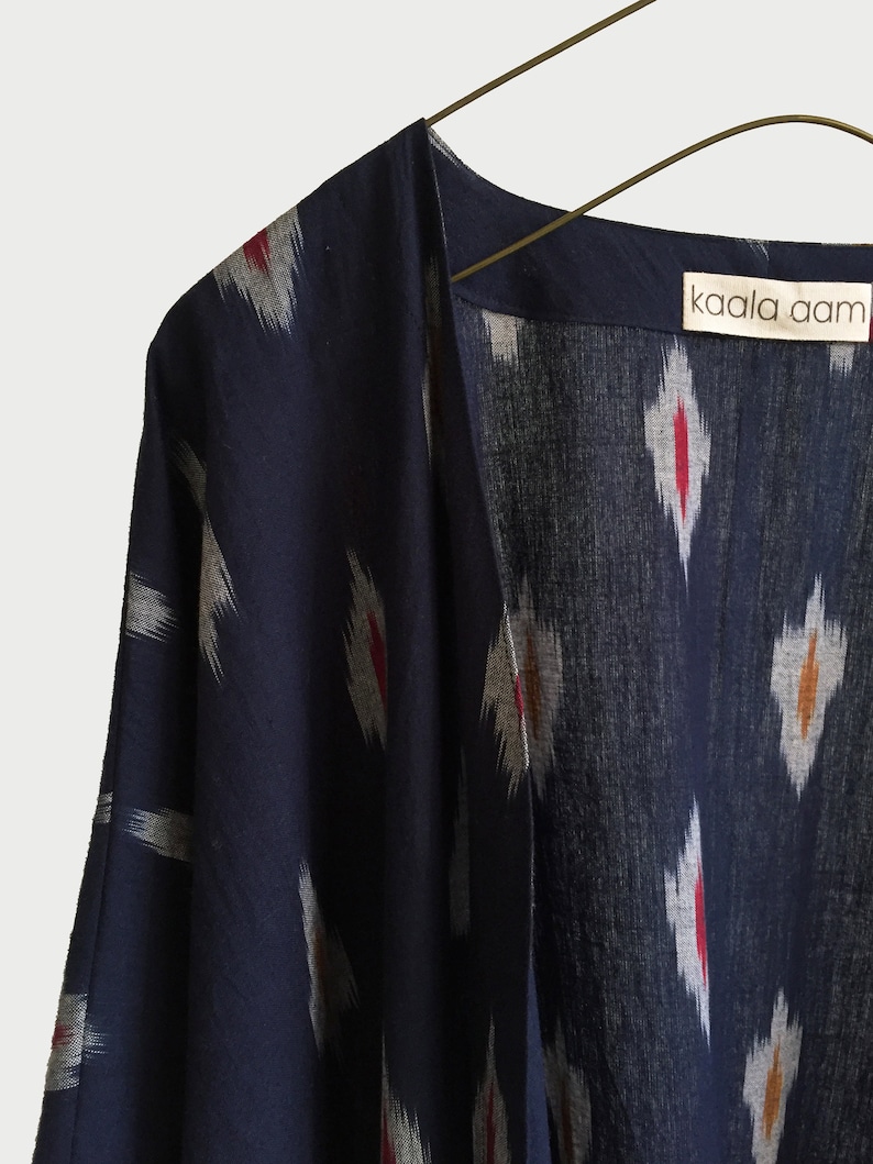 Dark Blue Ikkat OverShirt