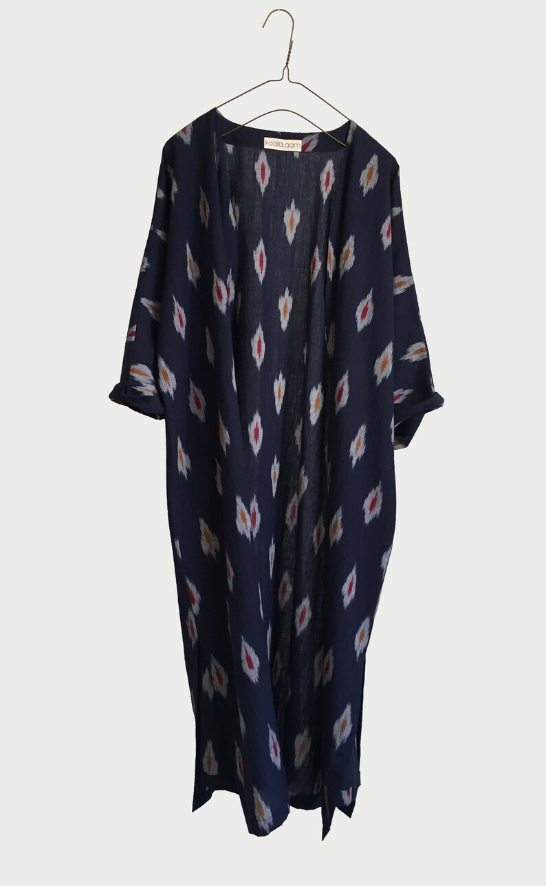 Dark Blue Ikkat OverShirt