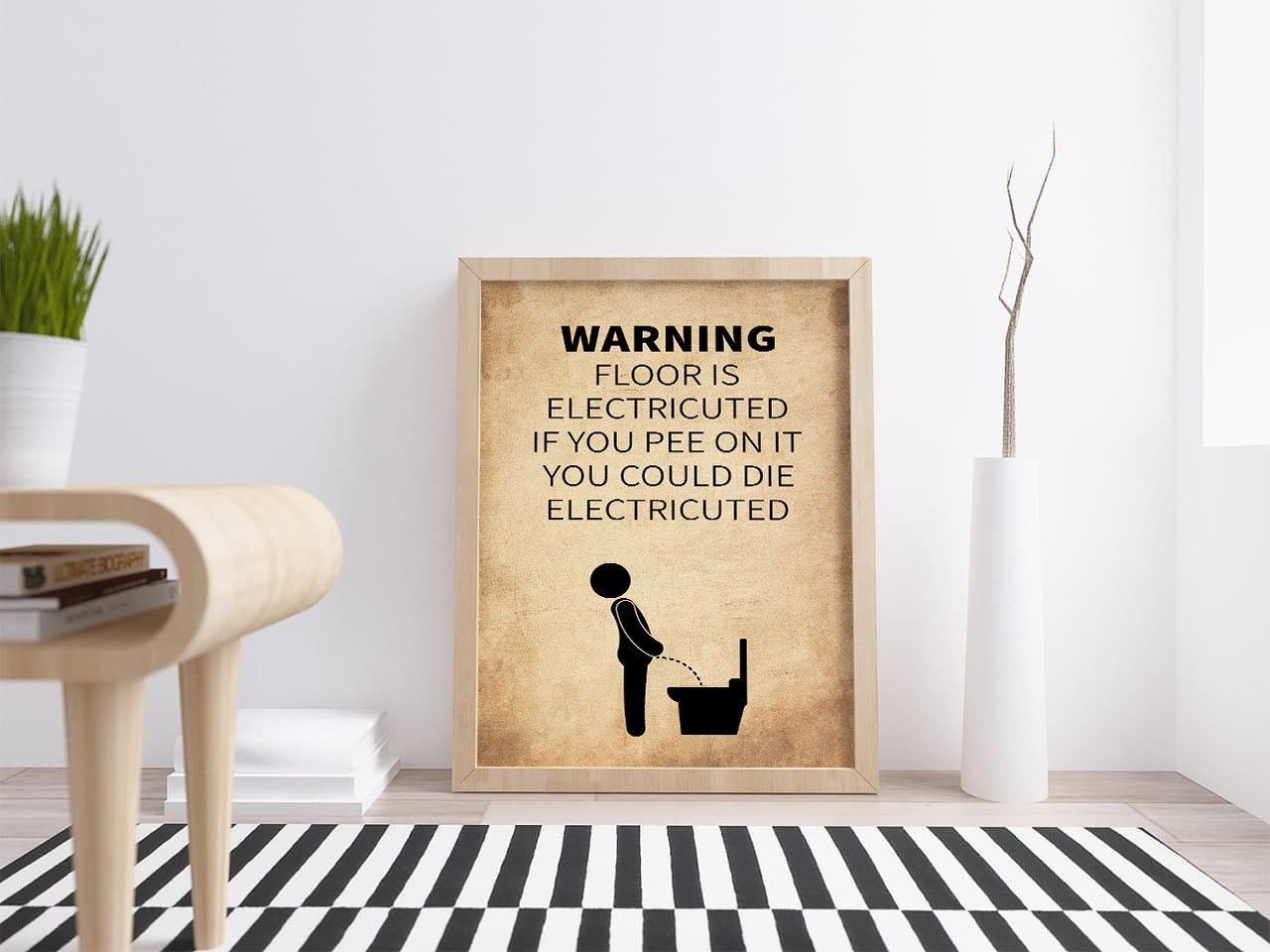 Lustige Badezimmer Poster Warnung lustige Badezimmer Kunst | Etsy