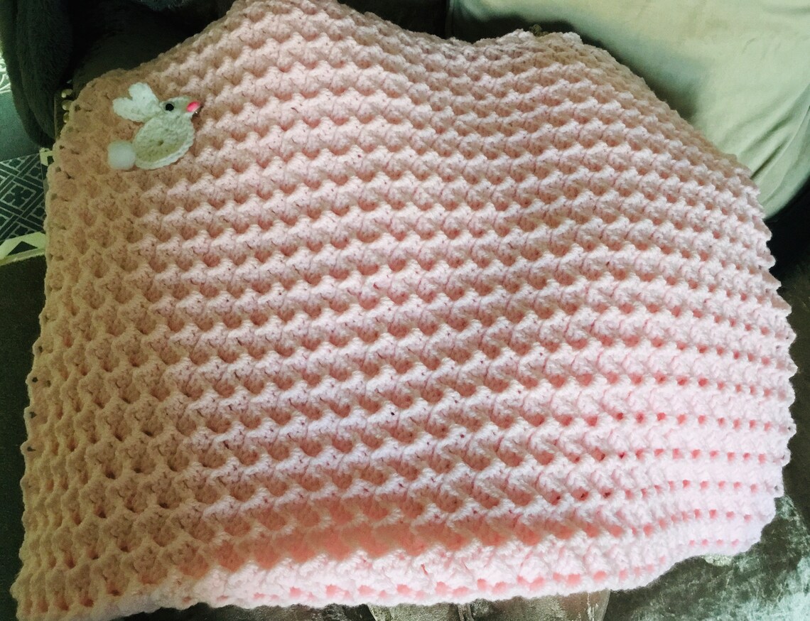 Handmade Crochet Baby Blanket for Pram Etsy