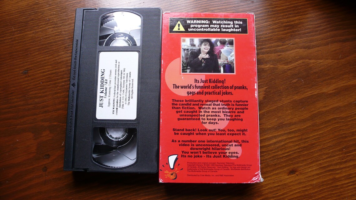 Just Kidding VHS 1995 comedia británica de bromas Etsy