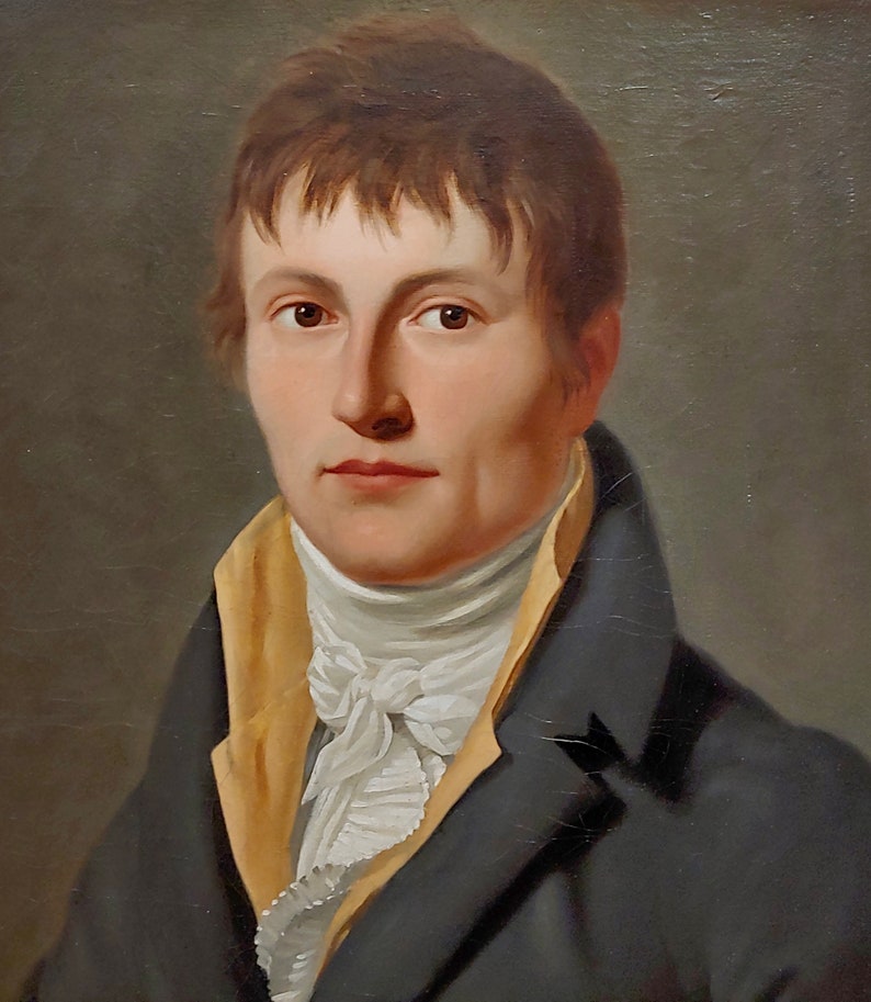 Retrato de un joven aristocrático francés-pintura al óleo del siglo 18 imagen 4