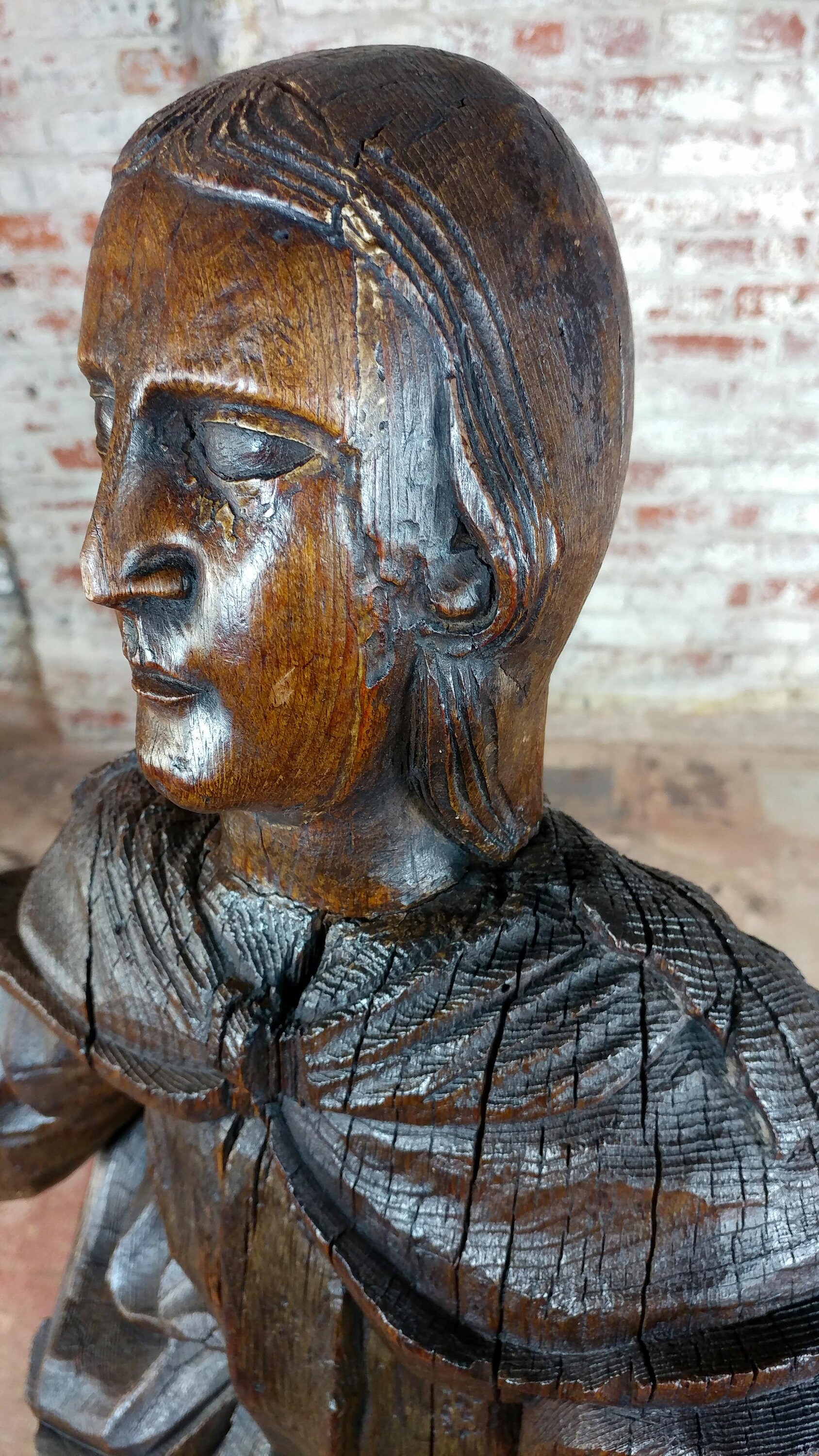 17th Century Antique French Carved Oak Santo Figure - Etsy