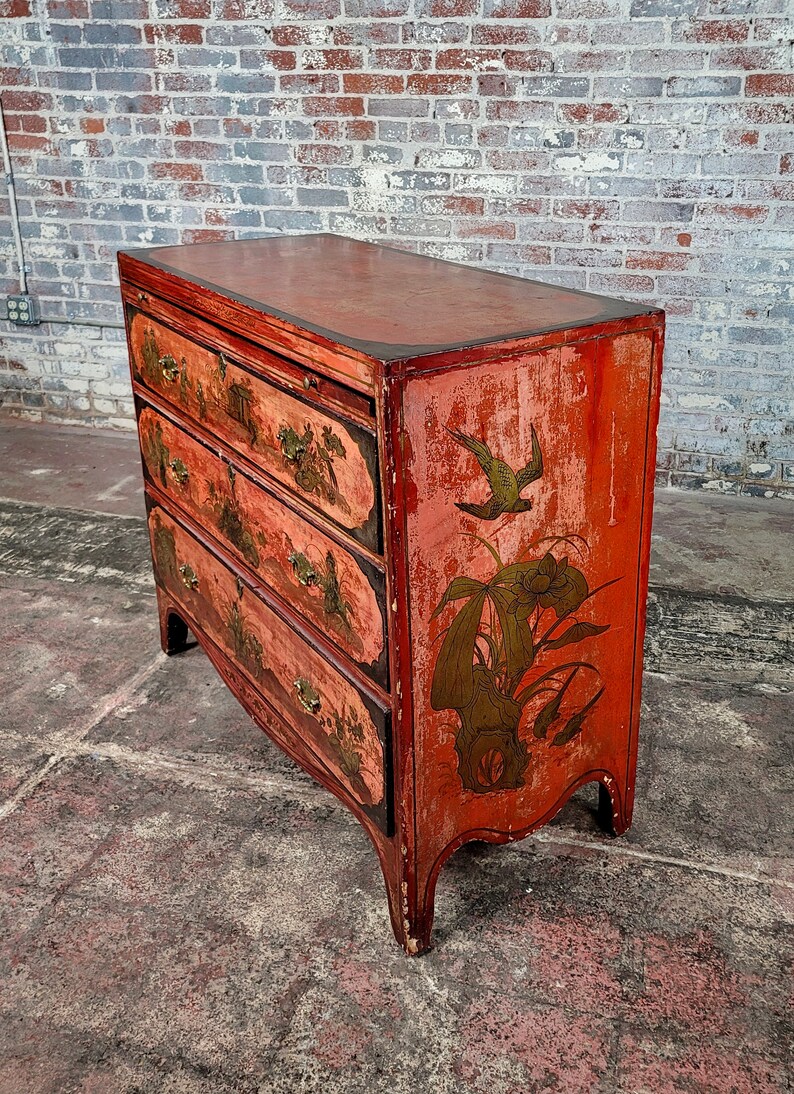 Early 18th Century Red Chinoiserie Lacquer Commode - Etsy