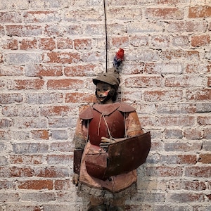 19th Century Sicilian Marionette Puppet Knight with Shield