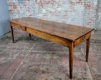 19th century French Country Farm 98" Large Dining Table