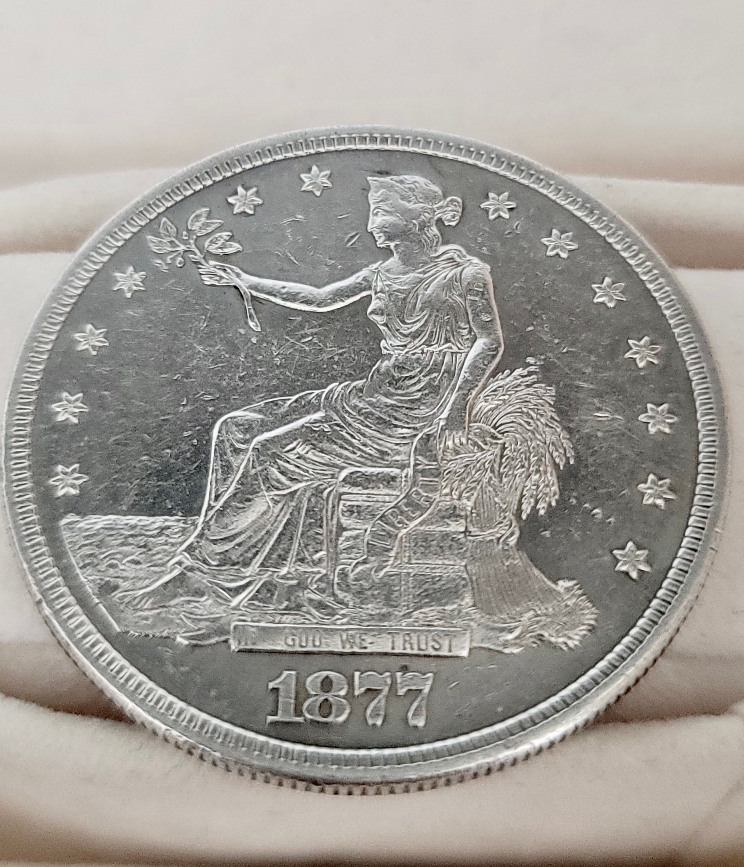 1877 US Silver One Trade Dollar Uncirculated Etsy
