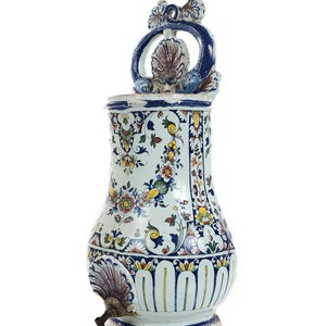 19th century antique Wall Pocket Enamel Fountain