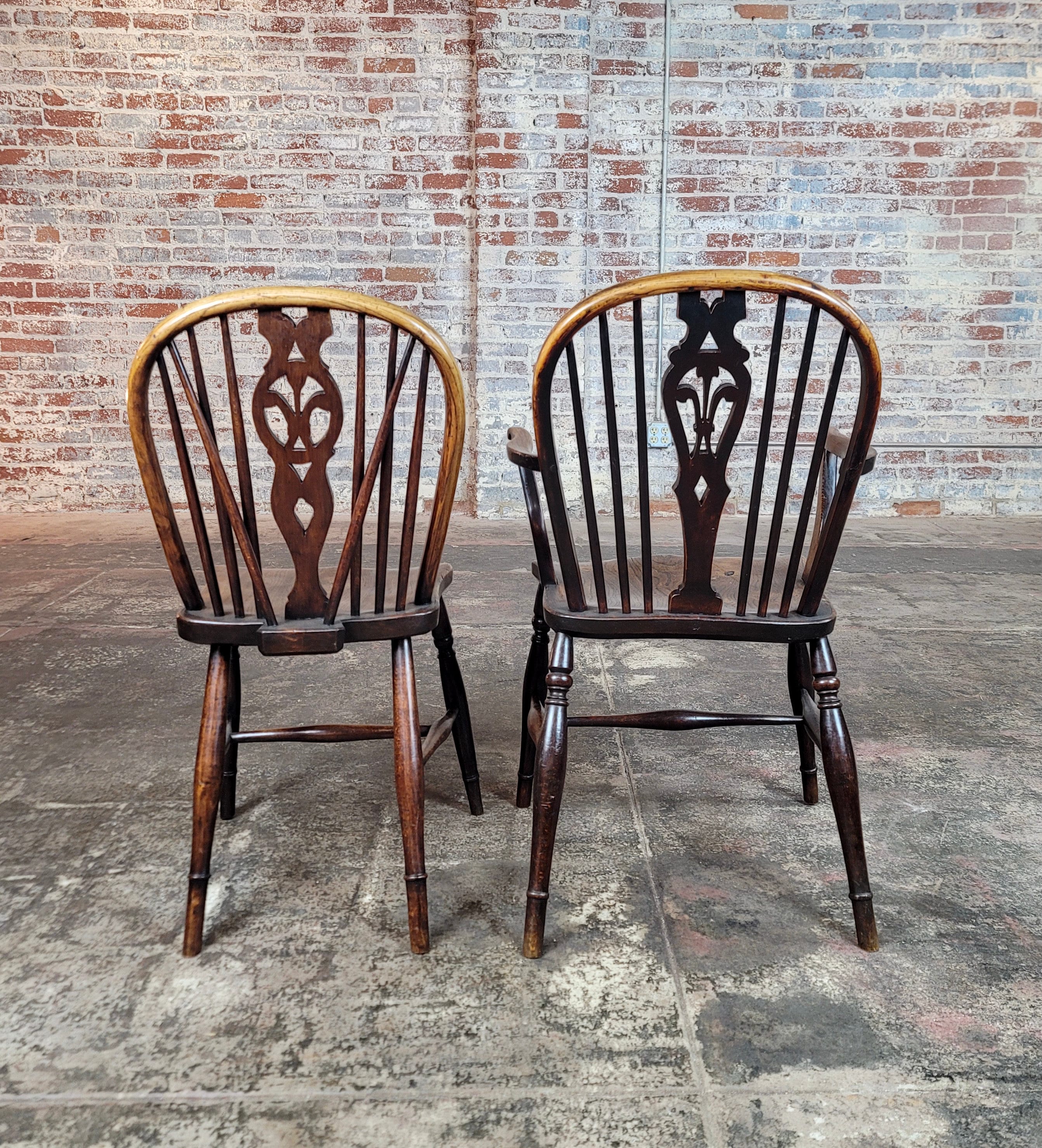 19th Century Antique English Windsor Chairs - Set of 8 - Etsy