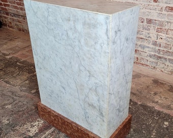 19th century Rectangular Marble Pedestal - Italian c.1880s