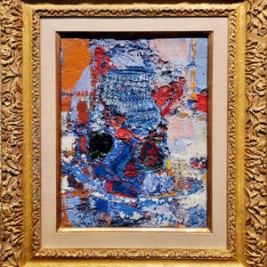 Gabriel Godard -1958 Untitled Abstract -French Modernist Oil painting