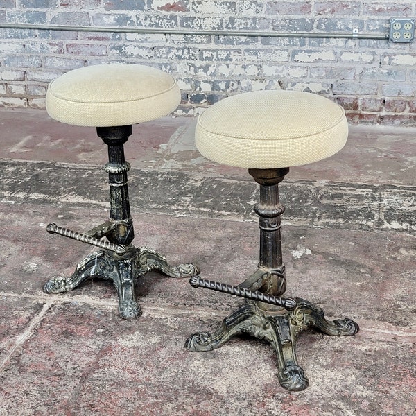 Antique Iron Bar Stool Etsy