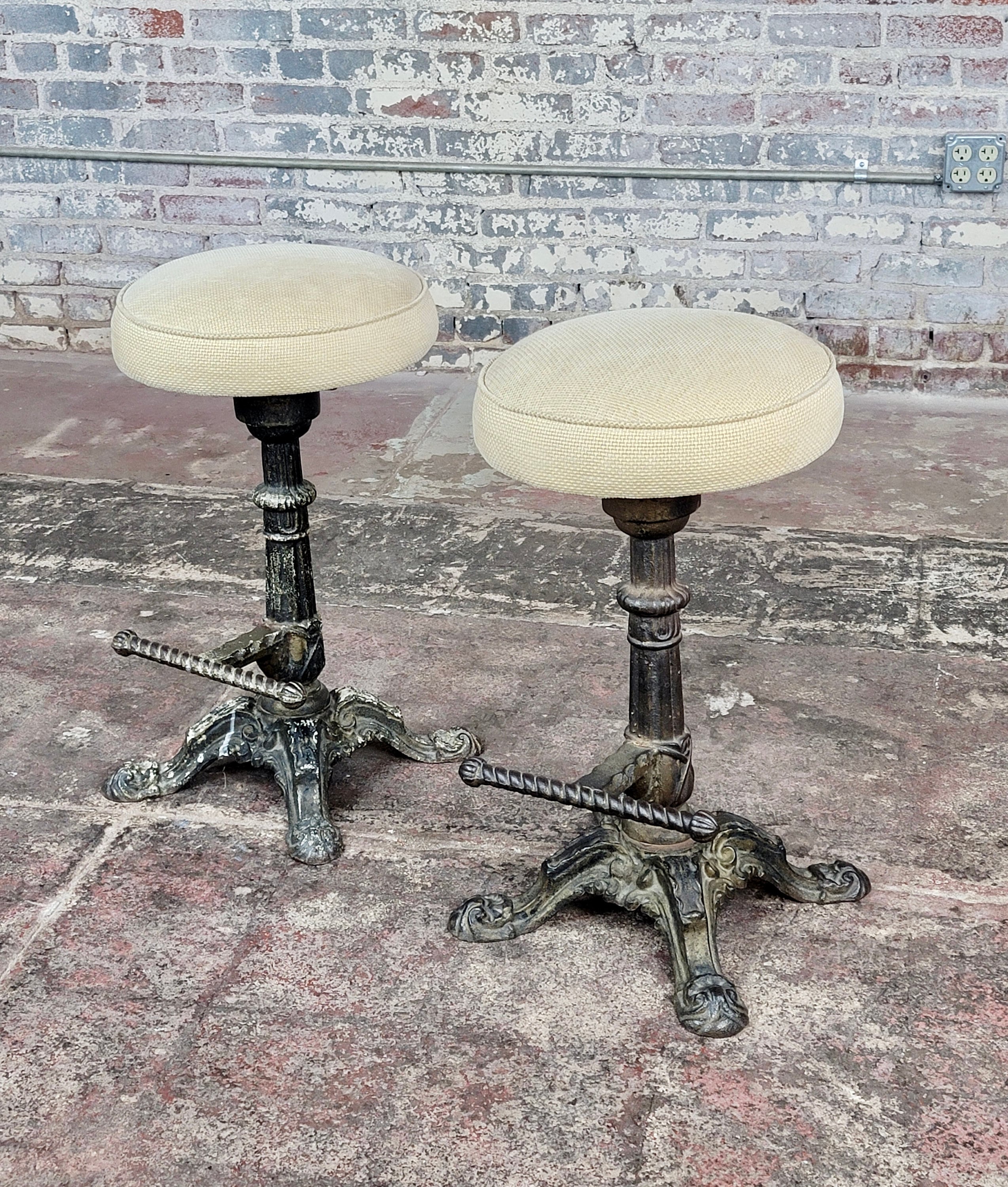 Antique cast iron bar stools deals