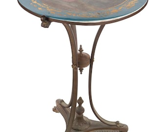 Franskt sidobord i målat porslin, Sèvres-stil, 1800-talet