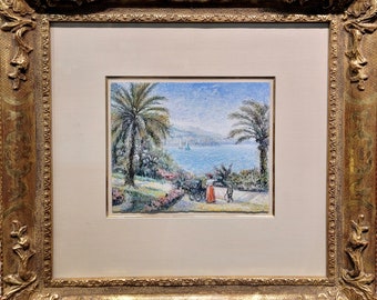 Claude Pissarro -View of Monte Carlo by the Garden of Monaco- Painting