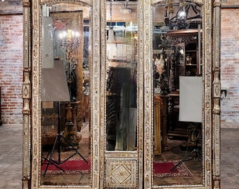 19th century Antique Middle Eastern Syrian Mother-of-Pearl Inlay Armoire  Antique 19th century Middle Eastern Syrian armoire