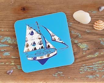 Blue Boats Coaster
