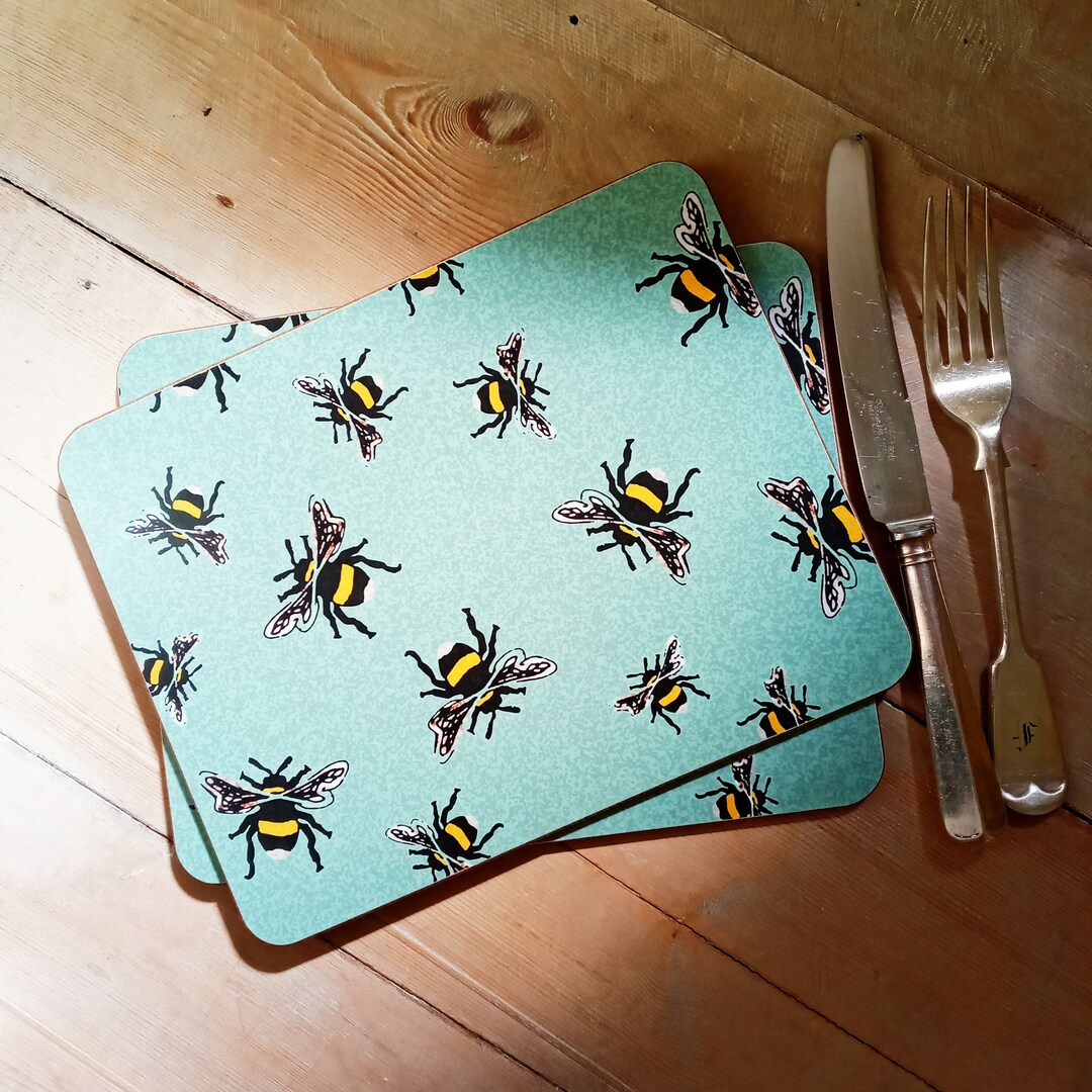 Bumble Bees Placemat Etsy UK