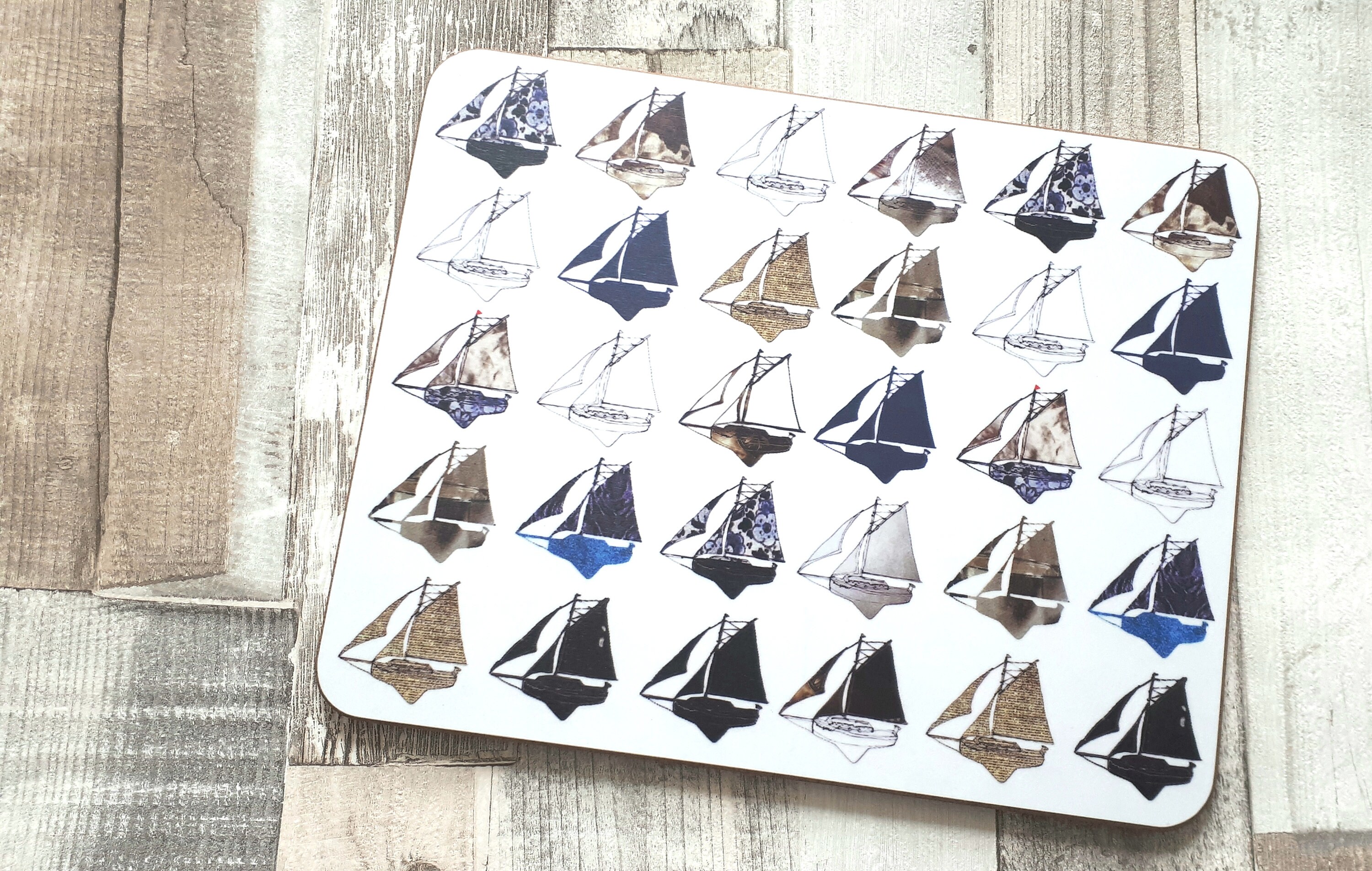 A Fleet of Sailing Boats Placemat Etsy
