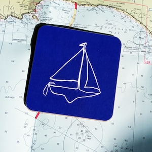 Navy Line Boat Coaster
