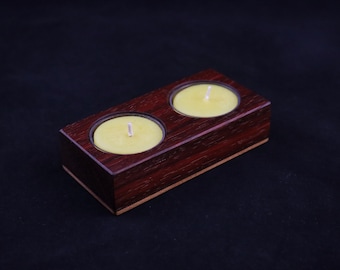 Dual Candle Holder - Padauk