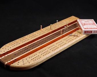 Pinstriped Cribbage Board